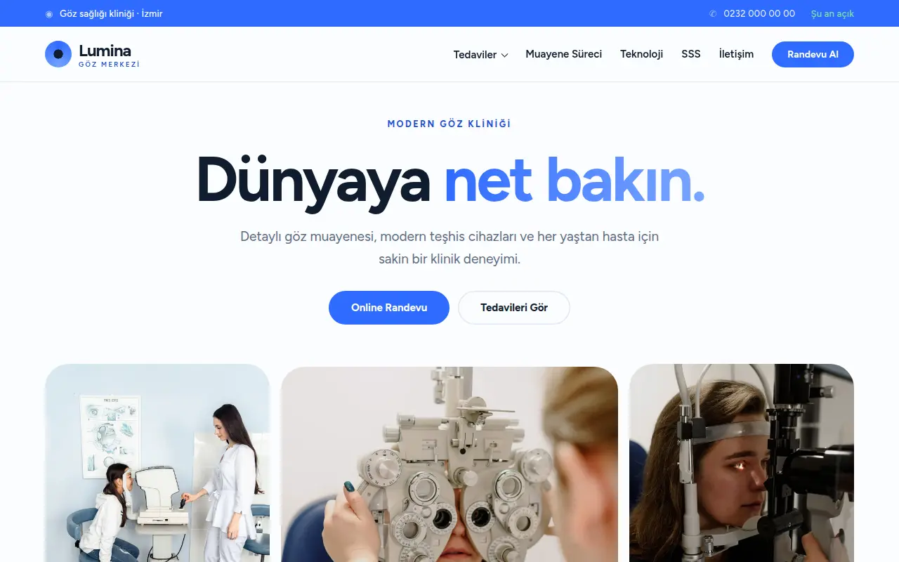 Kişisel Doktor Web Sitesi — Lumina Göz Merkezi